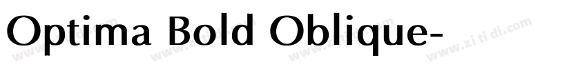 Optima Bold Oblique字体转换